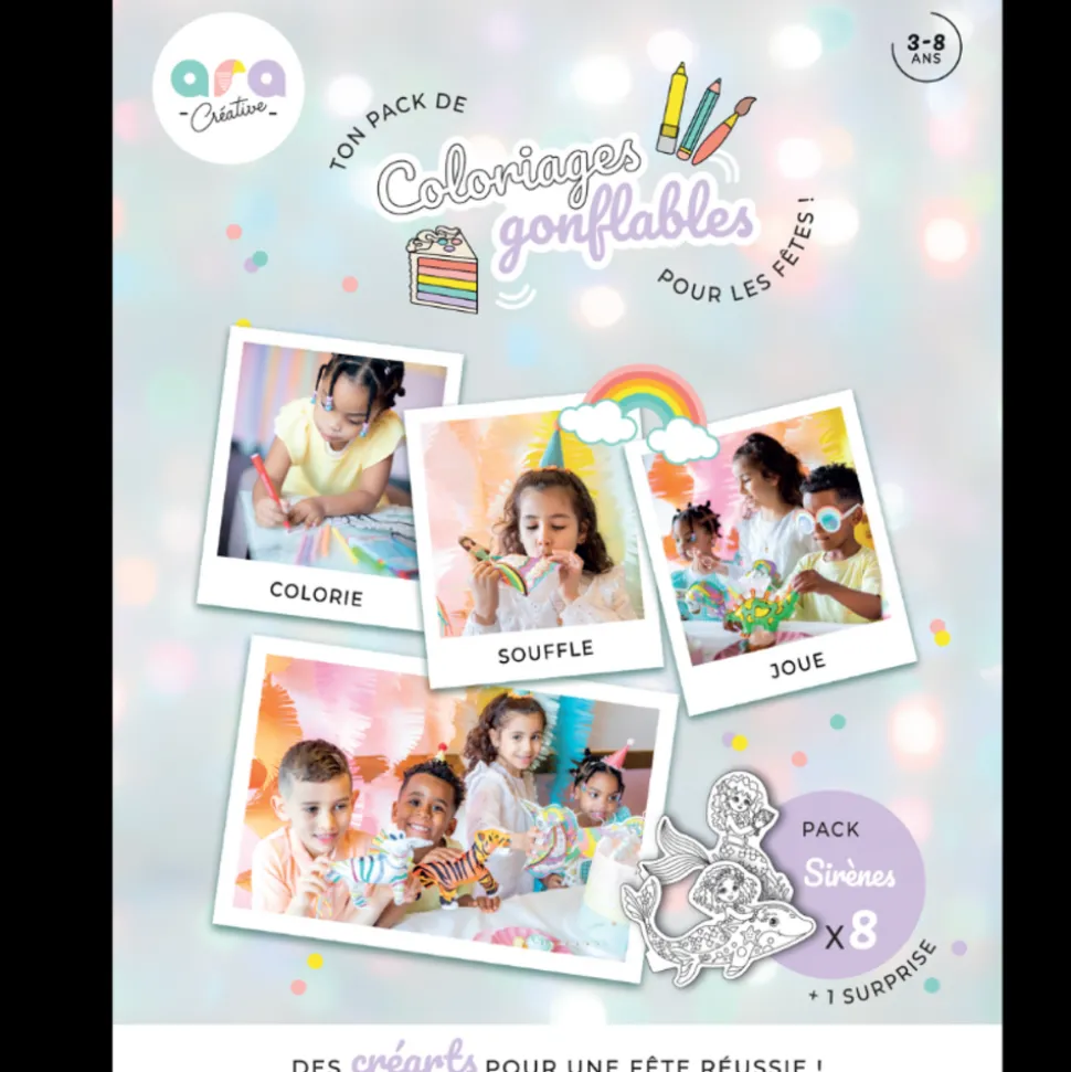 Ara Creative | Opblaasbare kleurplaten Zeemeerminnen & Princes