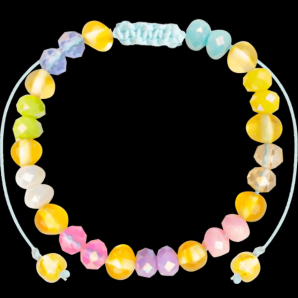 Barnsteen | Armband 16 cm | Regenboog glimmend