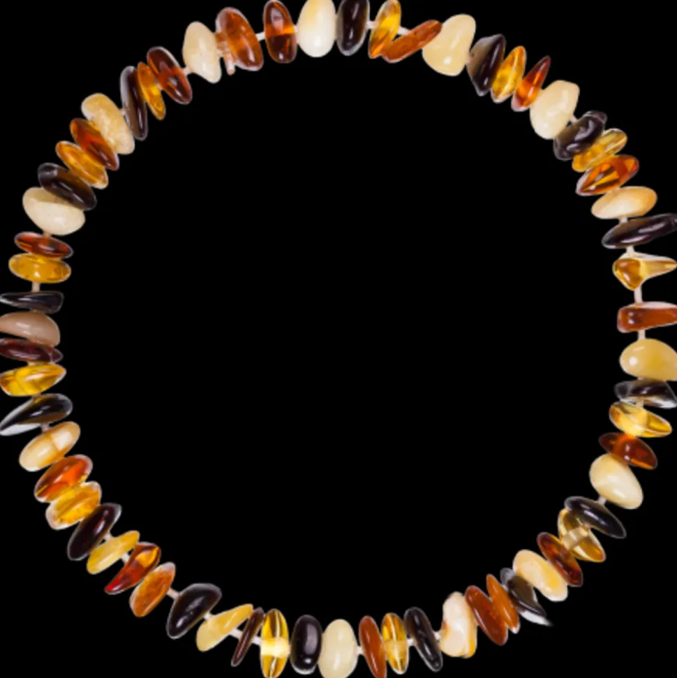 Barnsteen | Armband | Multicolor driehoekige steen