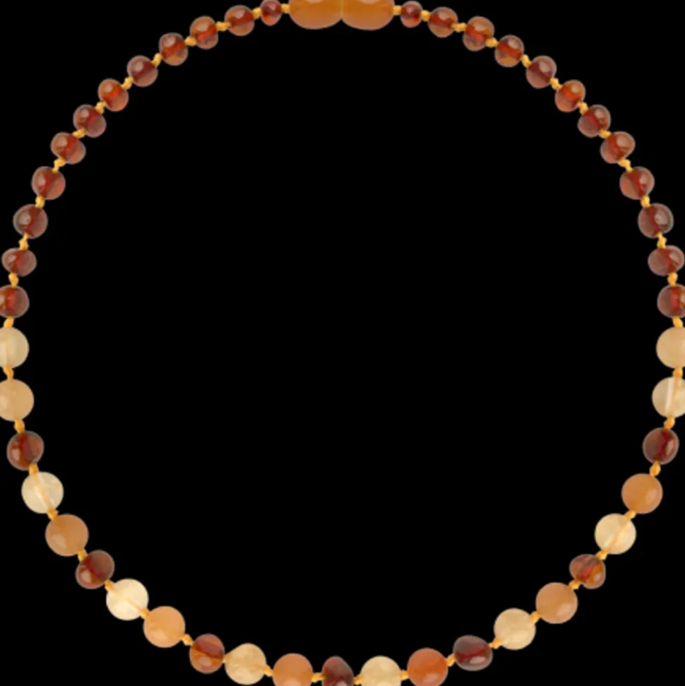 Barnsteen | Ketting | 3 kleuren glimmend