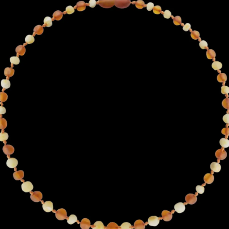 Barnsteen | Ketting | Cognac/Melk ruw