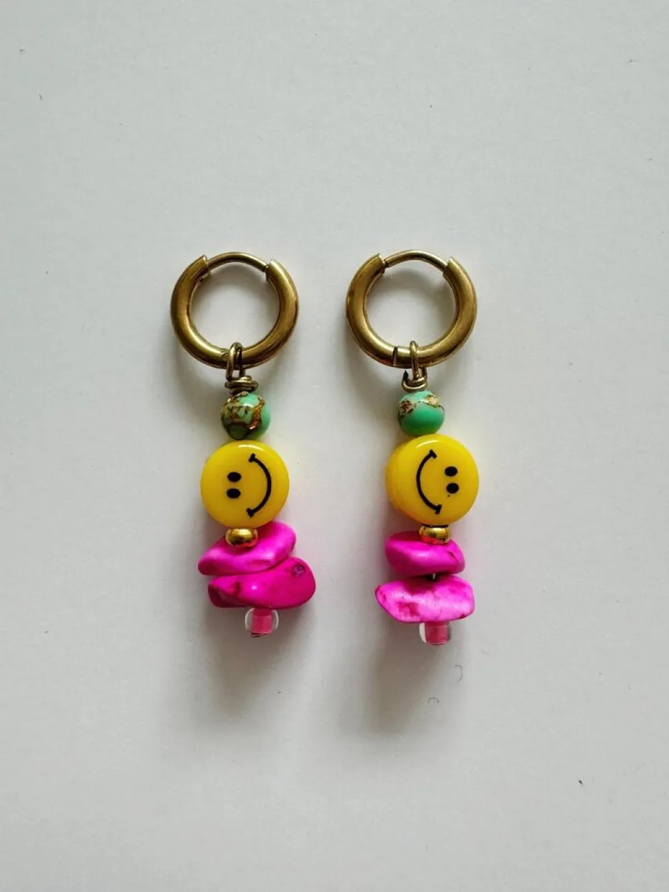 By Melo | Oorbellen | Smiley geel