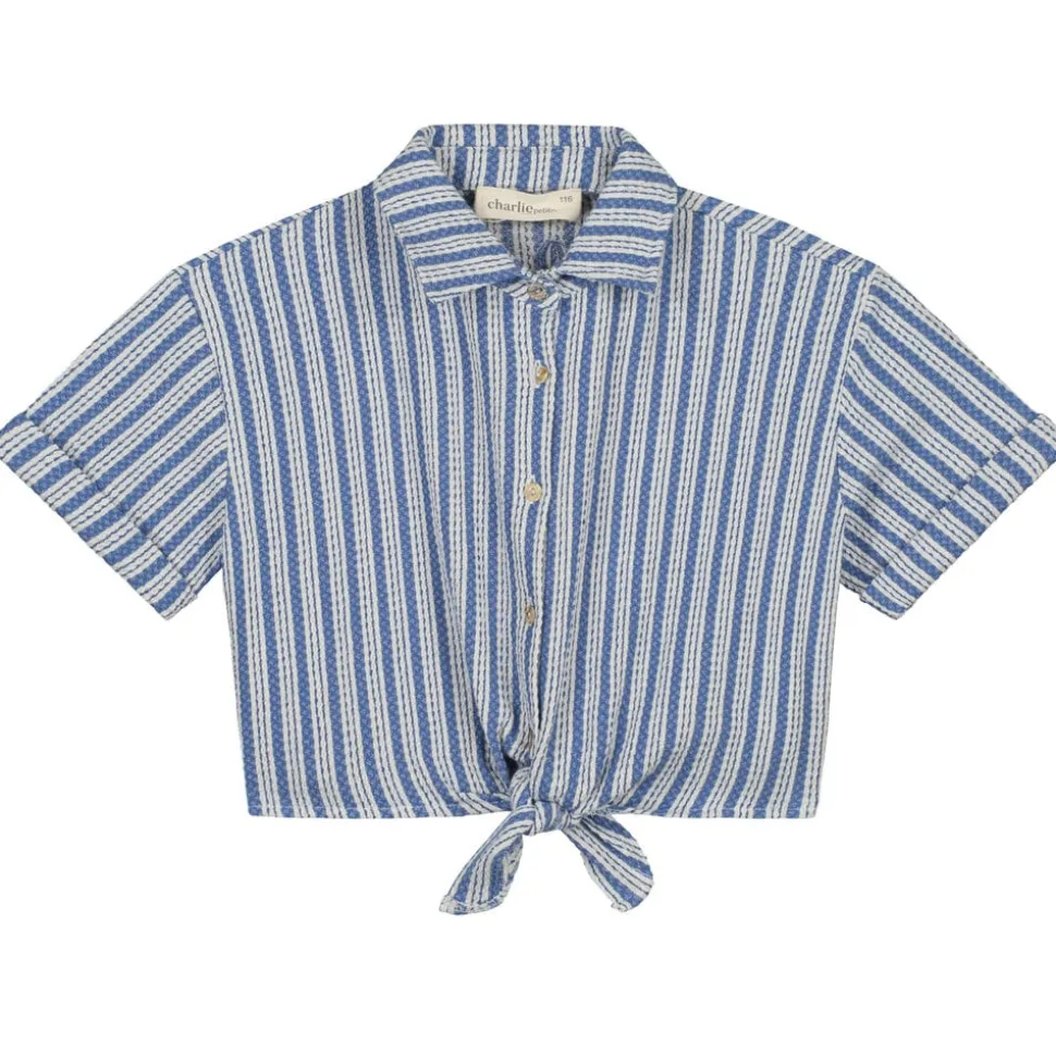 Charlie Petite | Georgie Blouse | StripesBlue/White