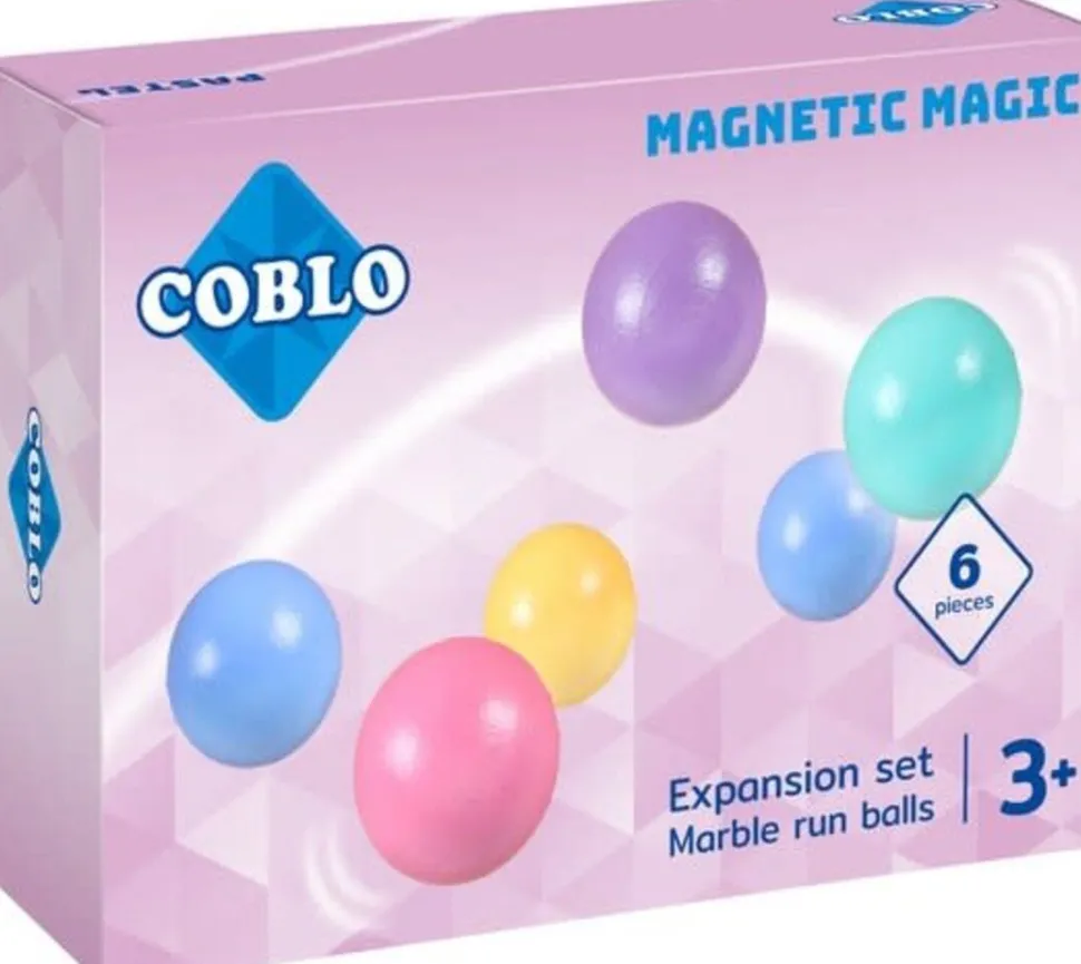 Coblo | Knikkerbaan Ballen | Pastel | 6 Stuks