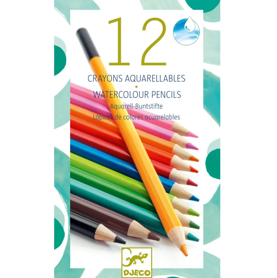 Djeco | Aquarelpotloden | 12 stuks