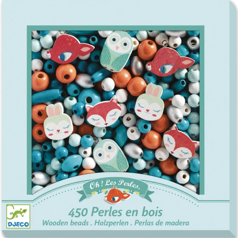 Djeco - Houten kralen- Kleine Dieren