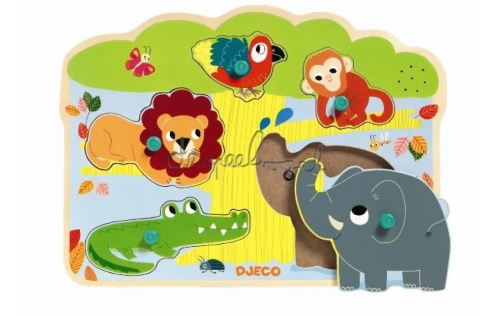 Djeco : Puzzel baobab met geluid ( 5st)