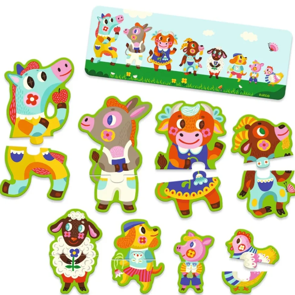 Djeco | Puzzel Groot naar klein | Boerderij