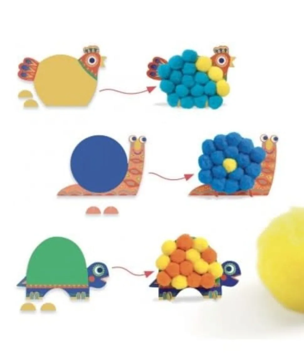 Djeco - Silhouetten en pompons