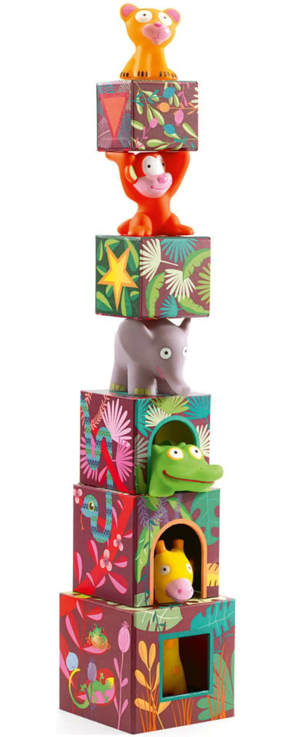 Djeco - Stapelblokken jungledieren