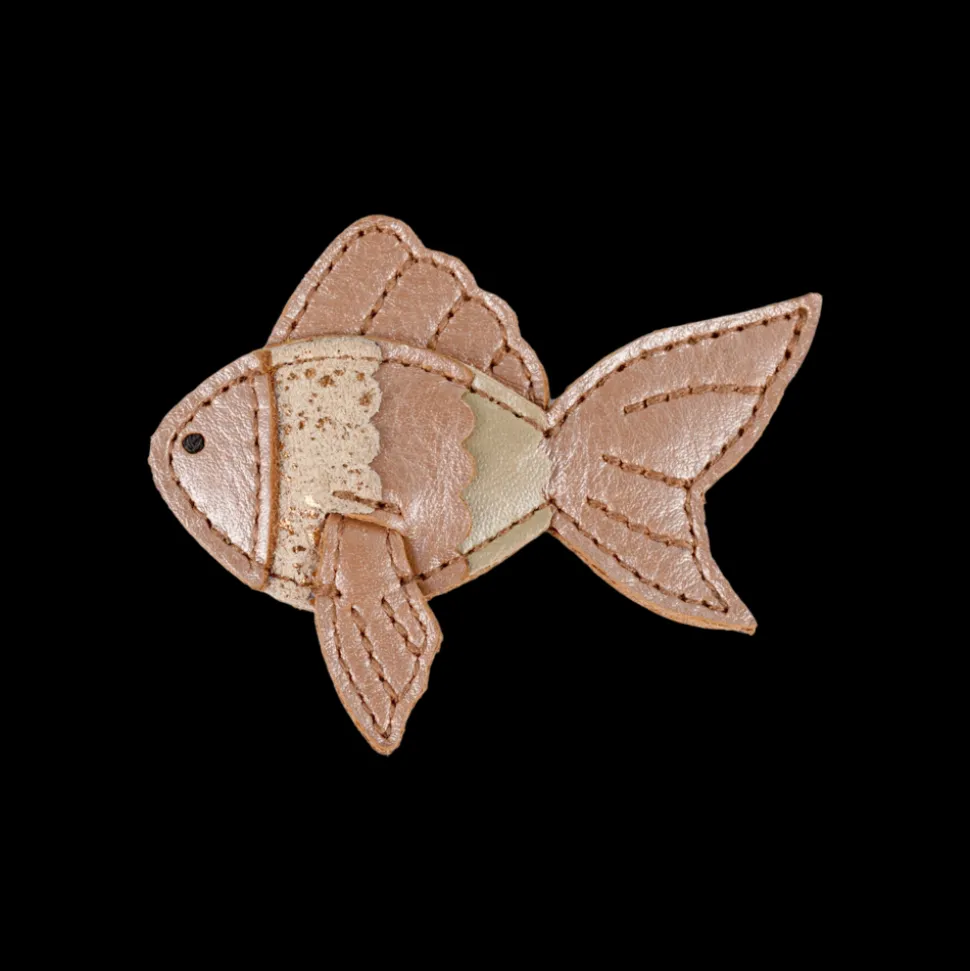 Donsje Amsterdam | Gurt Hairclip | Gold Fish | Clay Metallic Leather