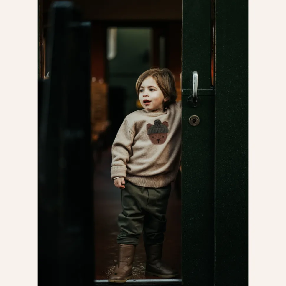 Donsje Amsterdam | Denn Merino Wool Sweater | Bear | Biscotti Melange