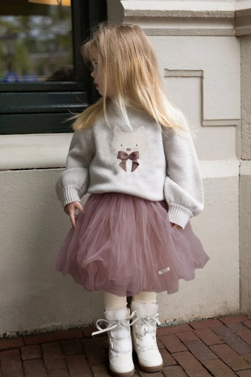 Donsje Amsterdam | Denna Merino Wool Sweater | Cat | Ash Rose