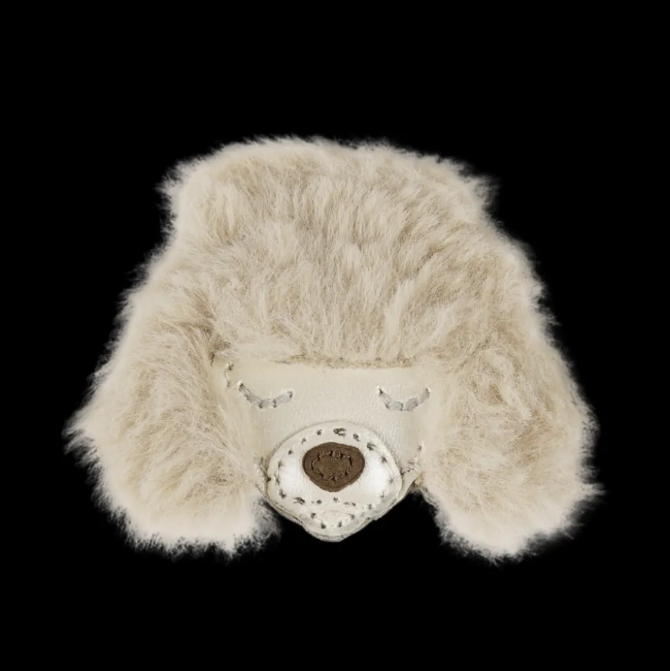 Donsje Amsterdam | Josy Exclusive Hairclip | Poodle | Off White Metallic Leather