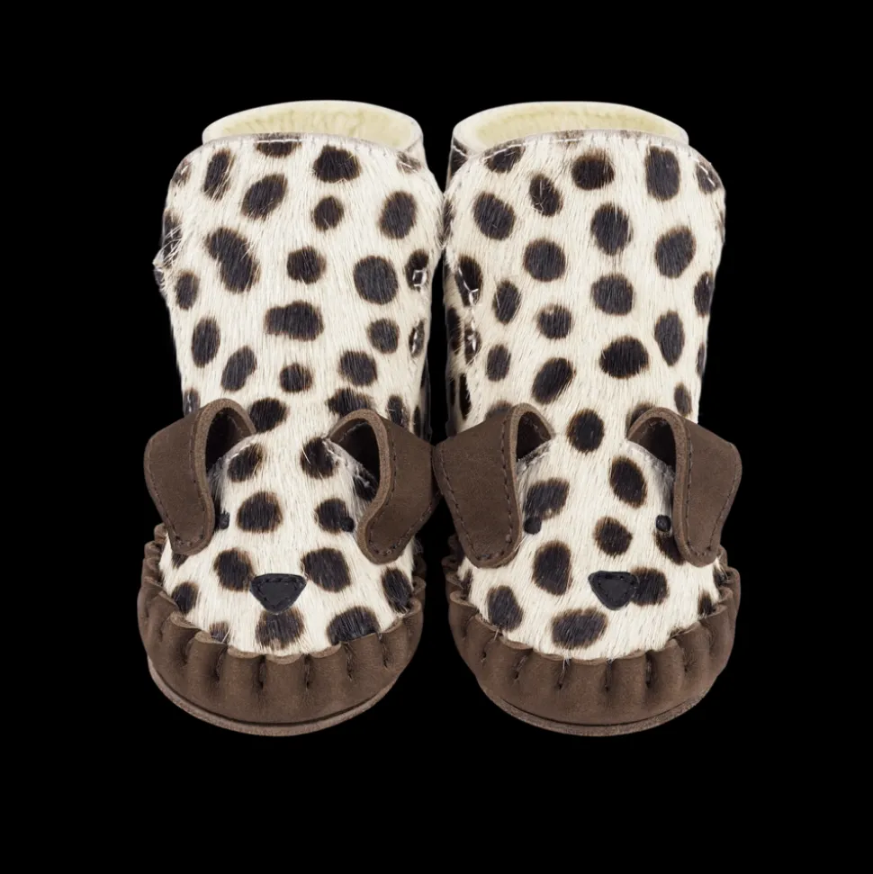 Donsje Amsterdam | Kapi Exclusive Booties | Dalmatian | Black Spotted Cow Hair