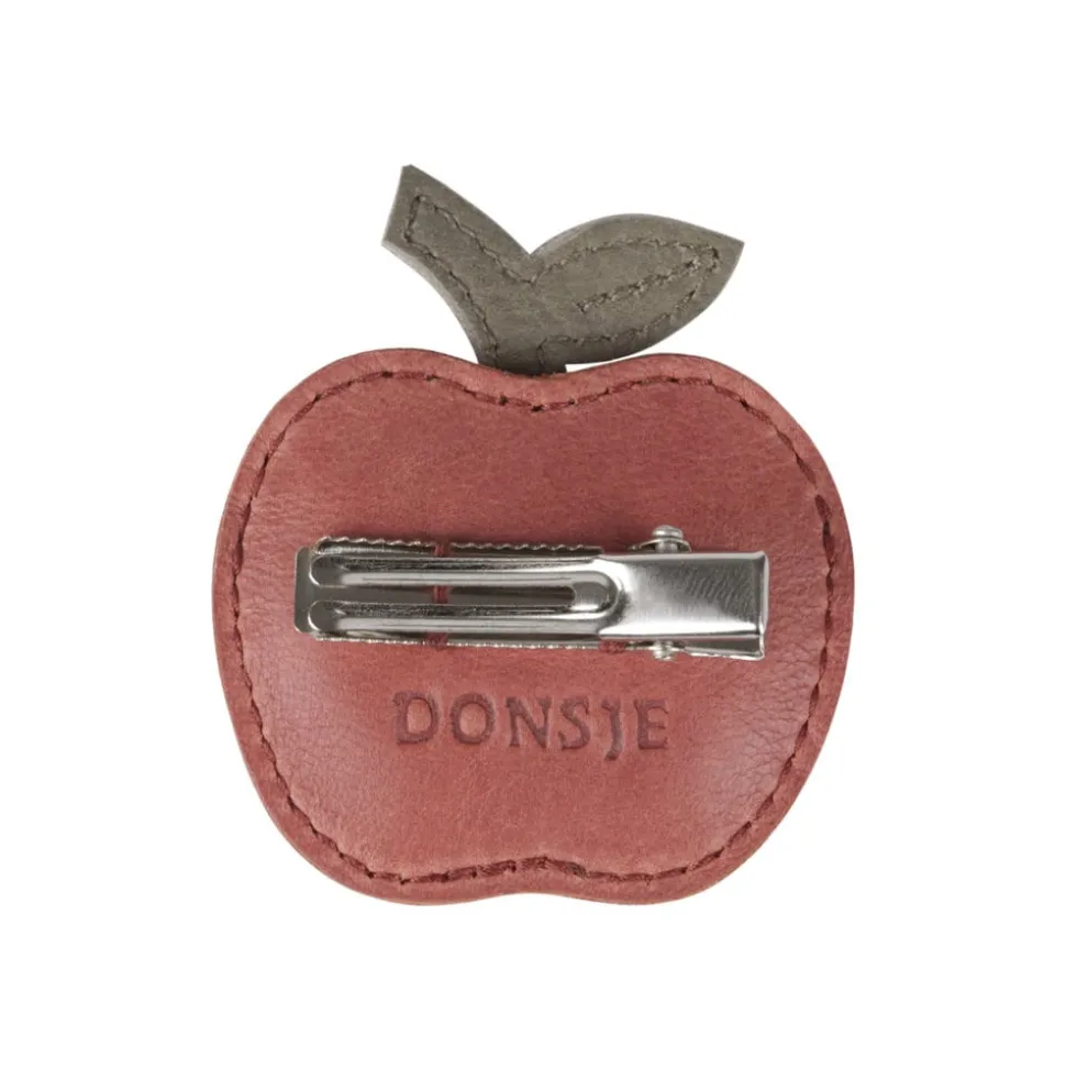 donsje_amsterdam__nanoe_f_2-2.webp Donsje Amsterdam | Nanoe Fruit Hairclip | Apple | Scarlet Classic Leather