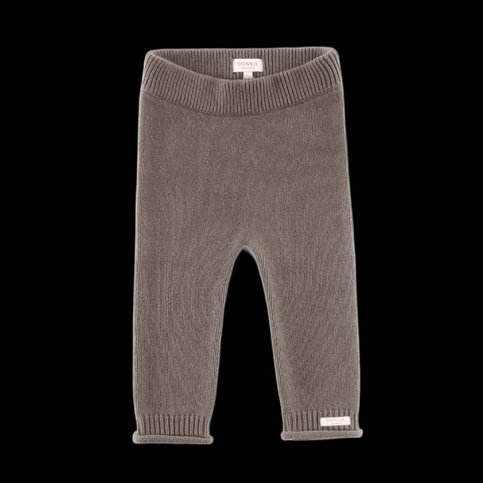 Donsje Amsterdam | Trig Merino Wool Trousers | Dark Taupe Melange