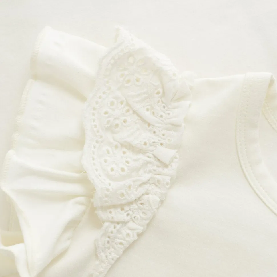 En Fant | T-shirt SS Girls | Egret