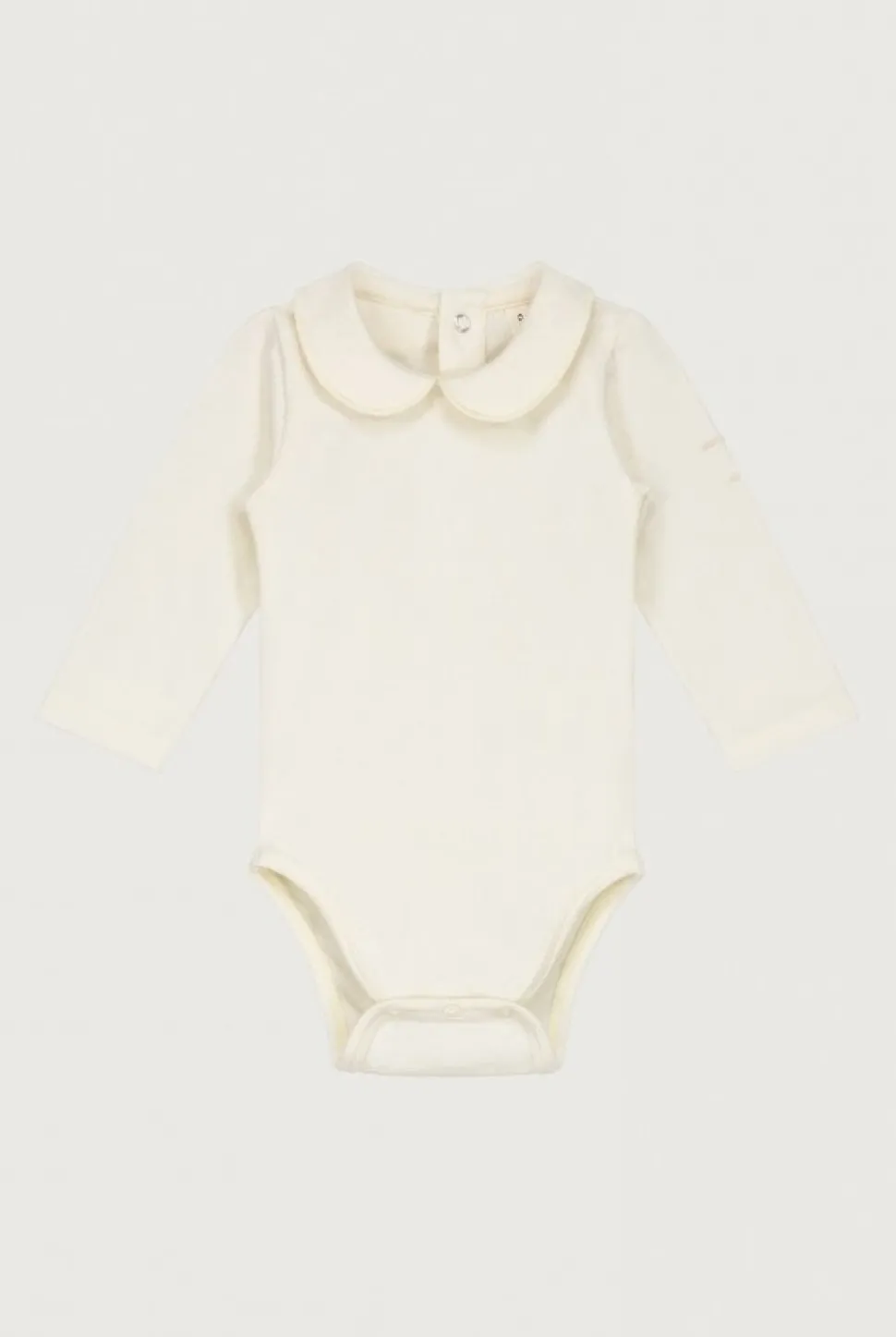 Gray Label | Baby Collar Onesie GOTS | Grey Melange - Cream
