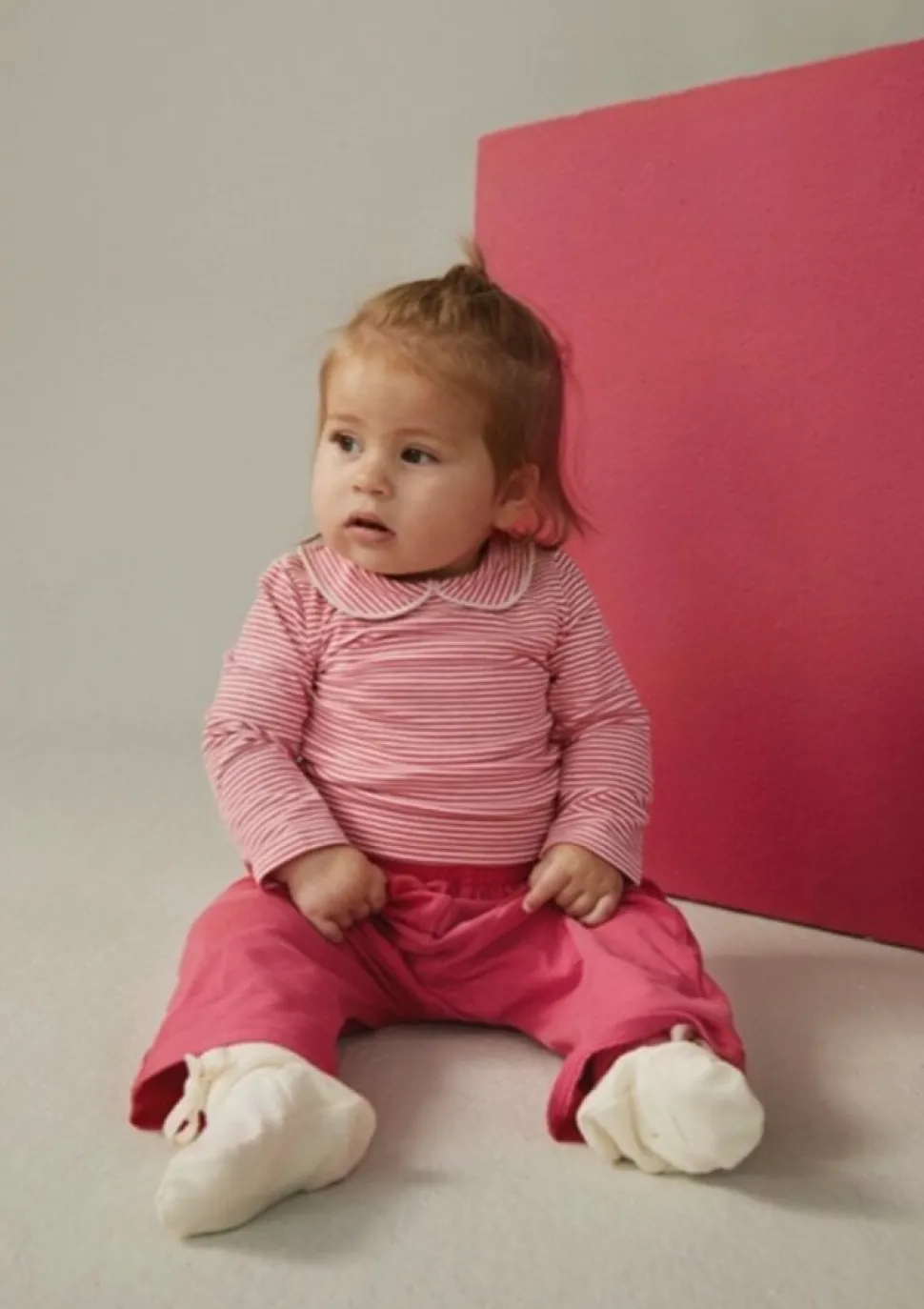 Gray Label | Baby Collar Onesie GOTS | Cherry - Cream