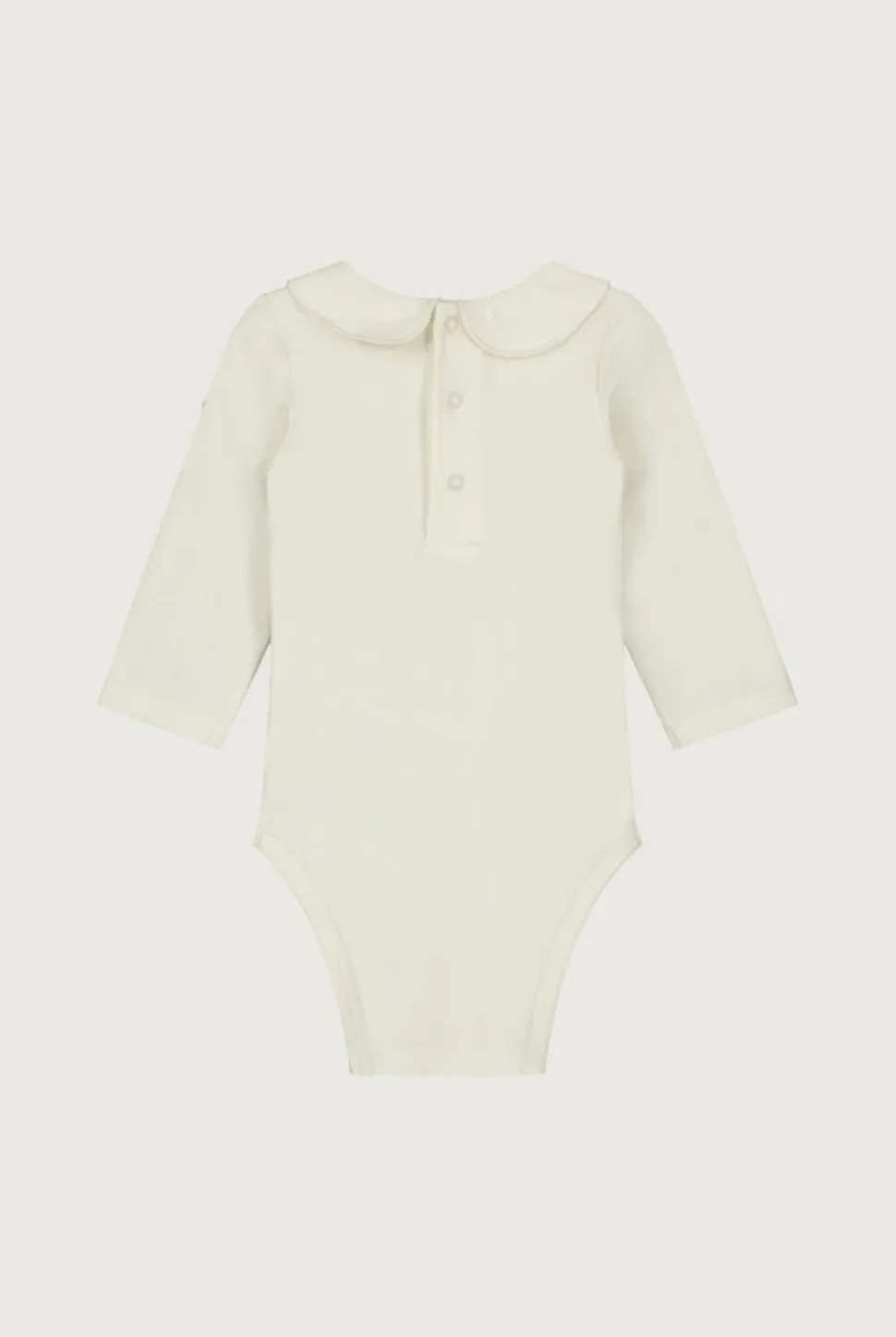 Gray Label | Baby Collar Onesie GOTS | Grey Melange - Cream