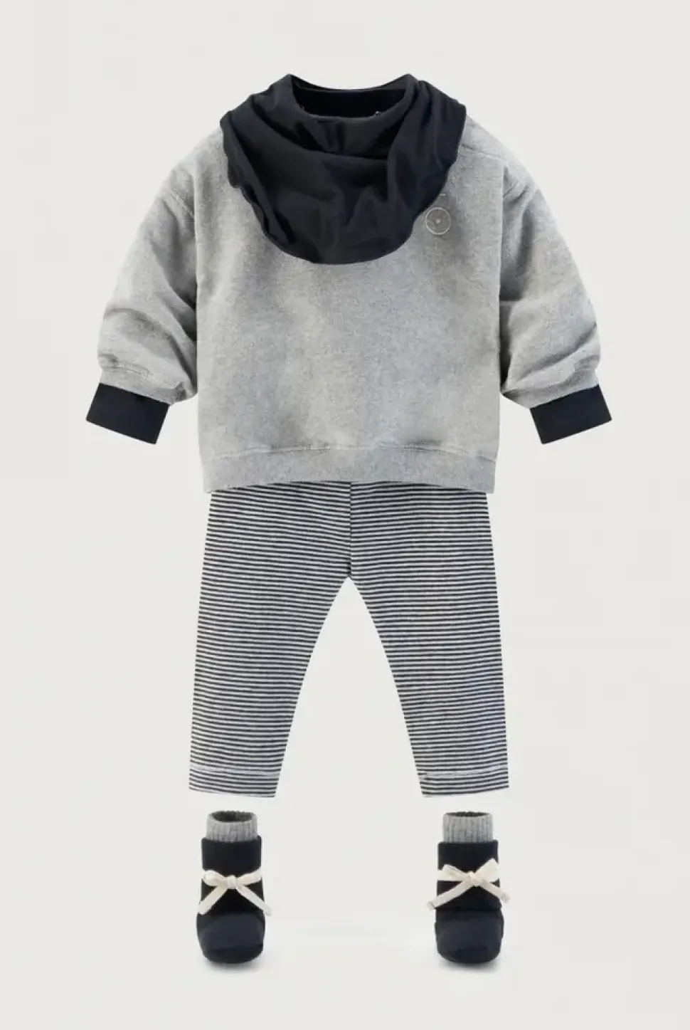 Gray Label | Baby Leggings GOTS | Nearly Black - Cream