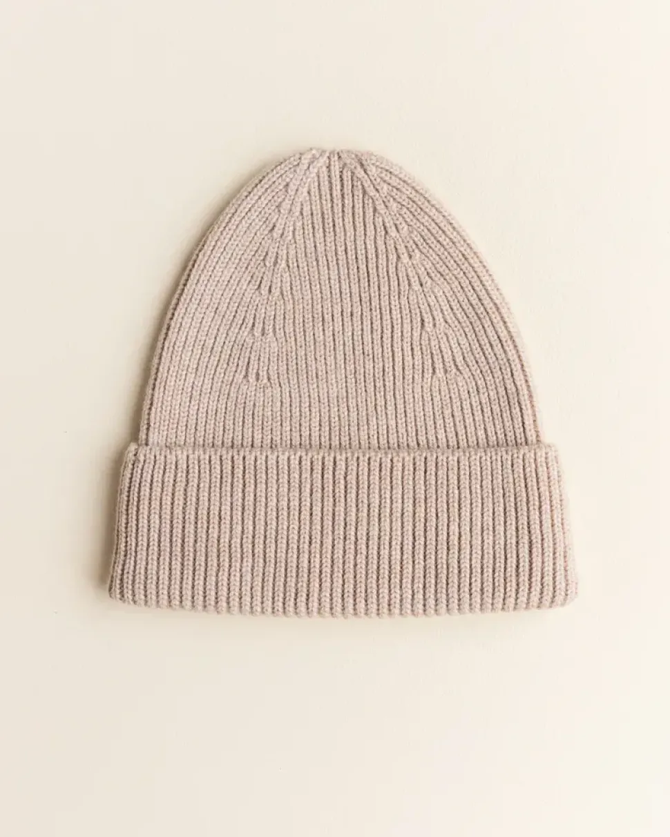 Hvid | Beanie Fonzie kids | 6M - 2Y | Sand