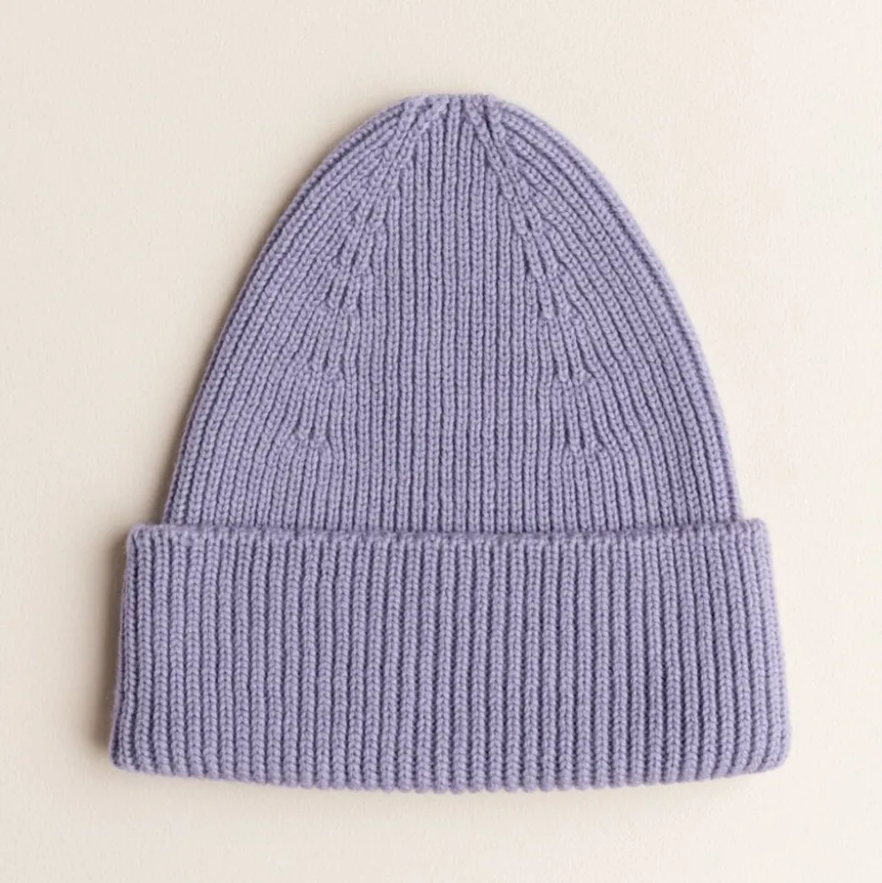 Hvid | Beanie Newborn | Lilac