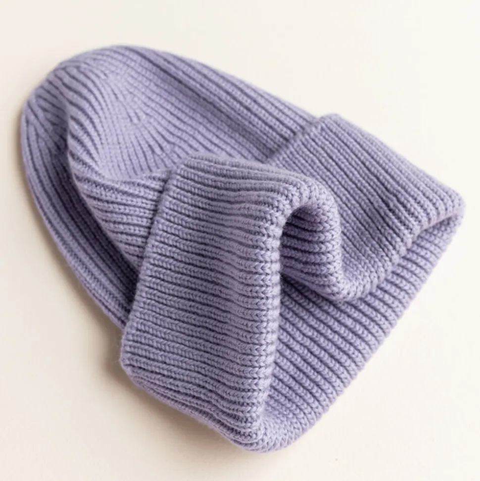 Hvid | Beanie Newborn | Lilac