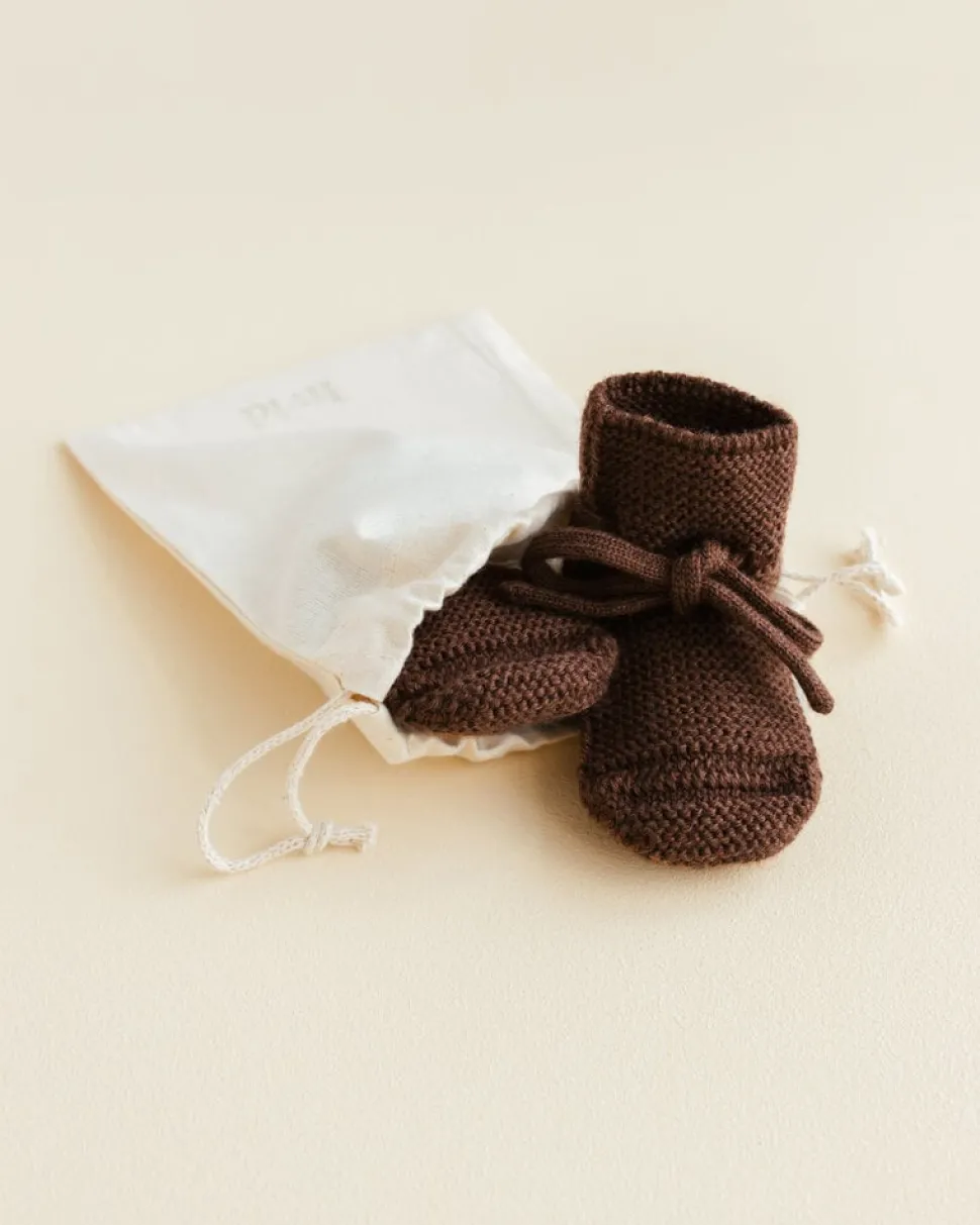 Hvid | Booties Dark Brown | 9-15 mnd
