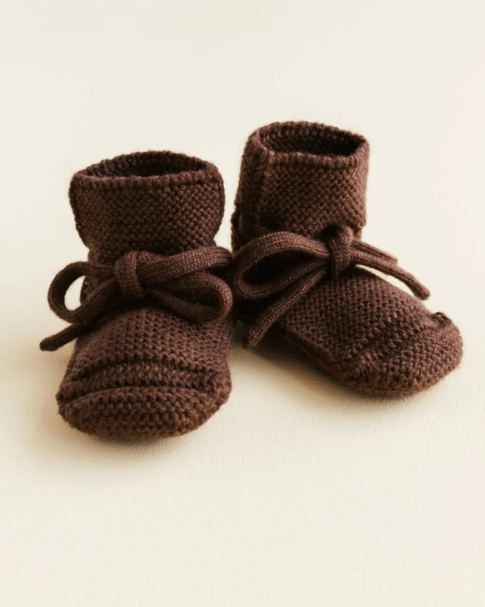 Hvid | Booties Dark Brown | 9-15 mnd