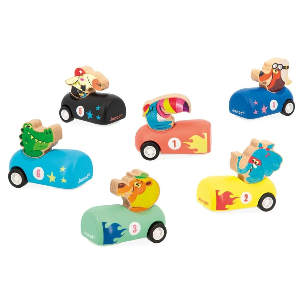 Janod | Houten auto’s pull back