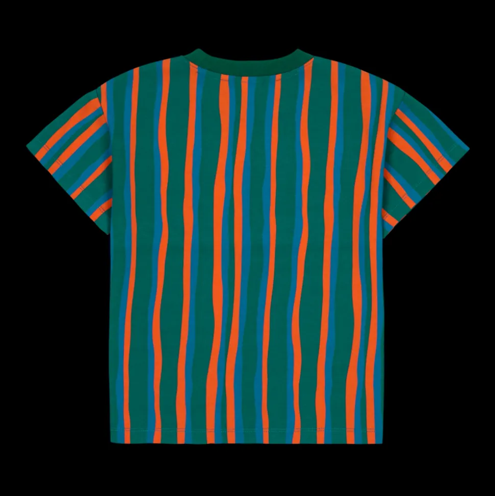 Jelly Mallow | JM striped T-shirt | Green