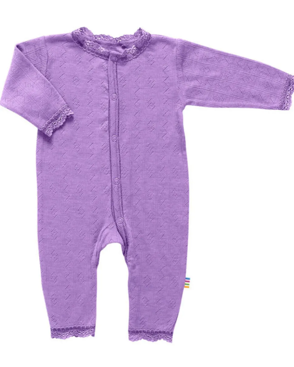 Joha | Jumpsuit wol/zijde ajour | paars