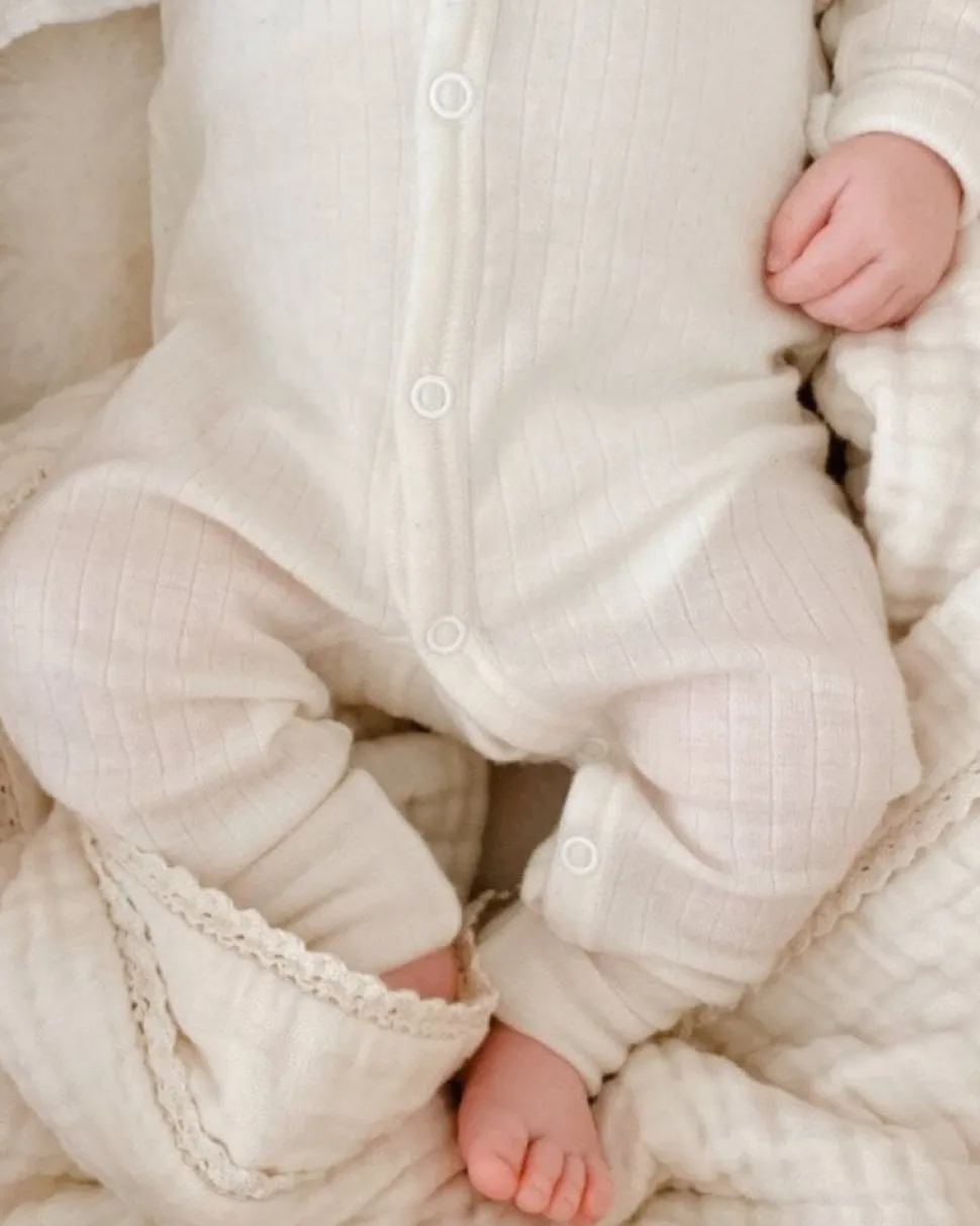 Joha | Wollen jumpsuit | Naturel