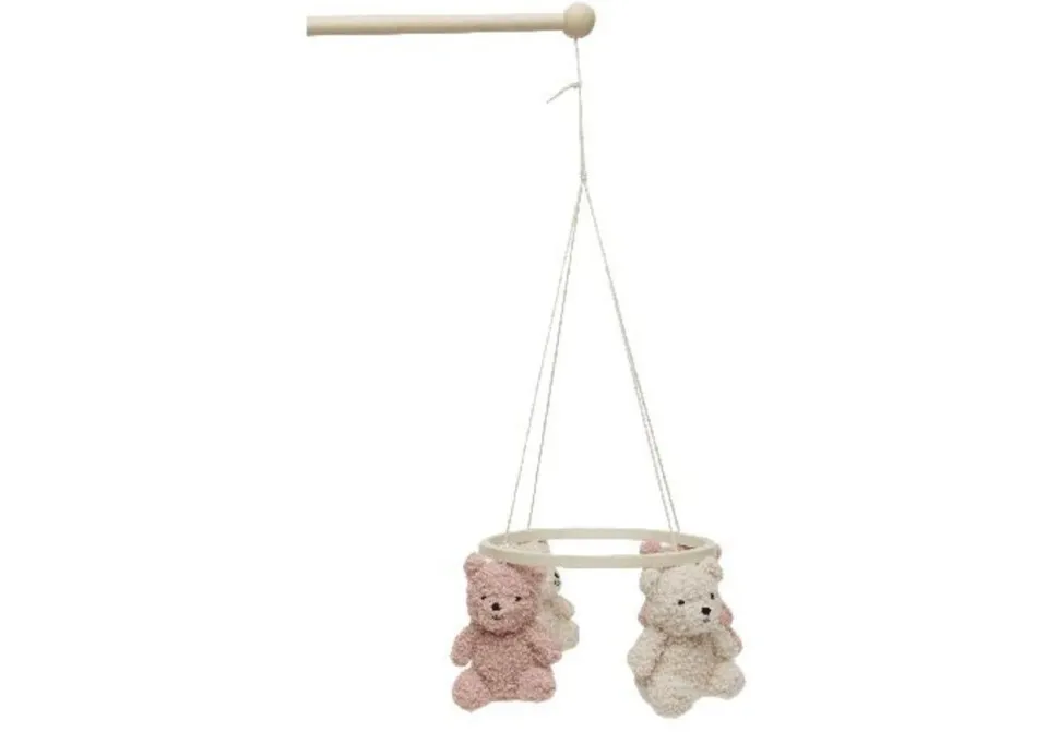 Jollein | Baby mobiel Teddy Bear | Wild Rose/Naturel