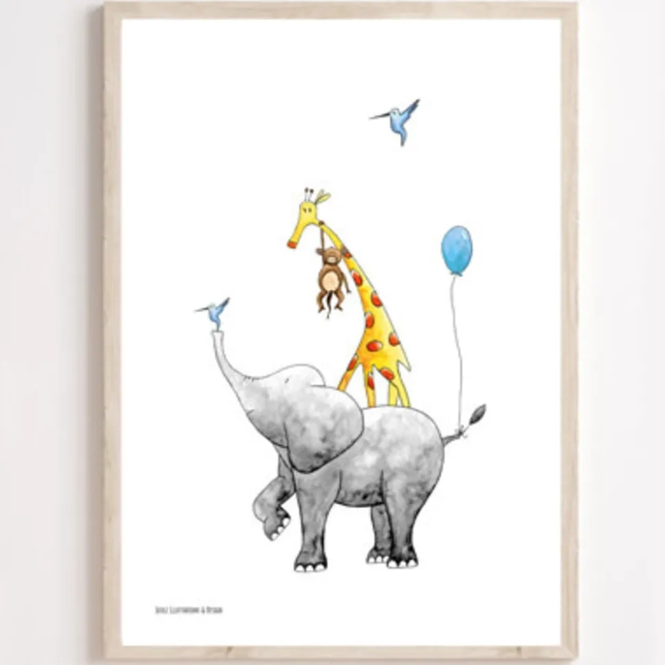 Juulz : Poster stapeldieren blauw