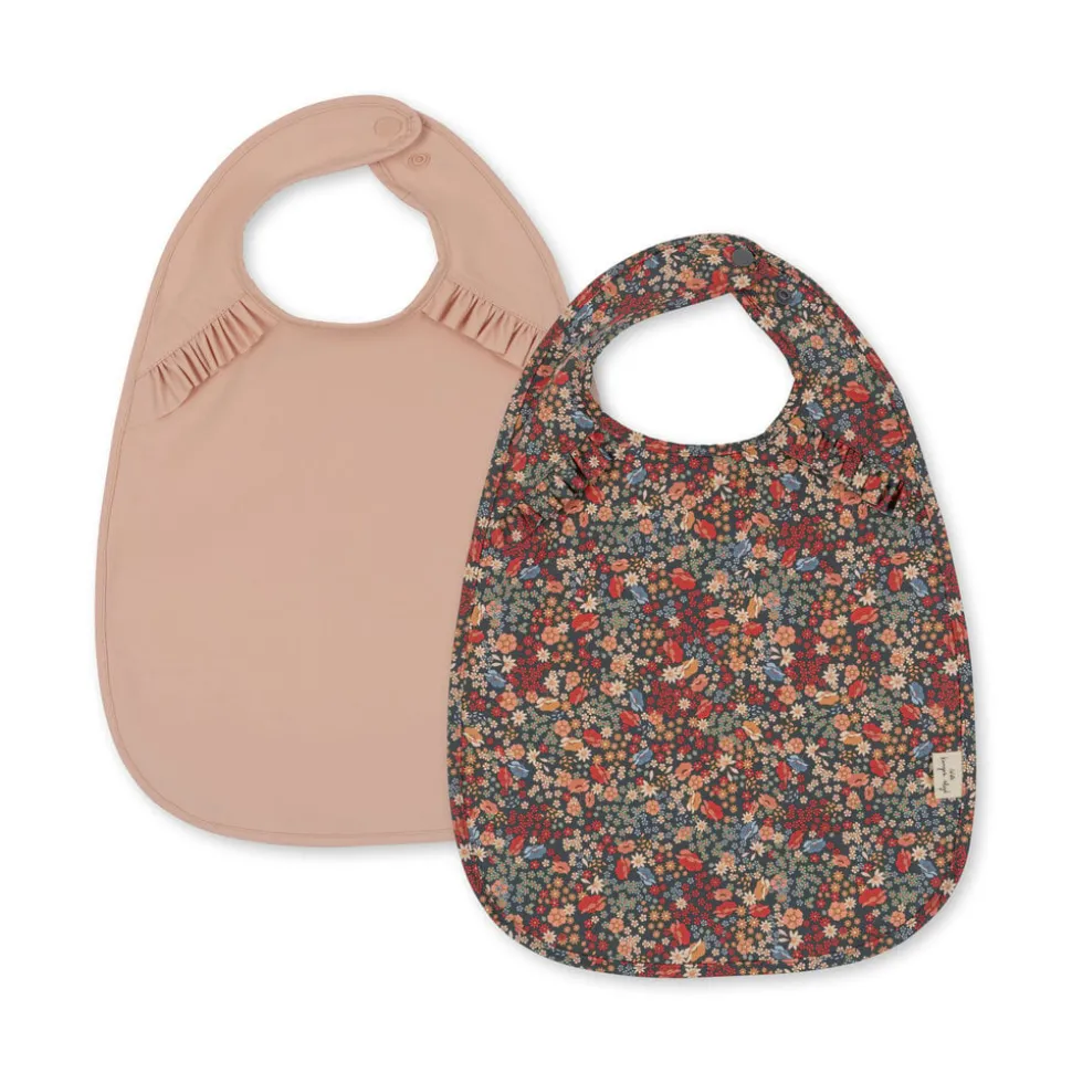 Konges Sløjd | 2 Pack Dinner Bib With Frill | Villetta Blue