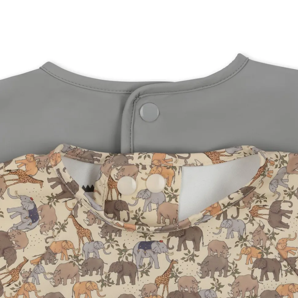 Konges Sløjd | 2 Pack Dinner Bib With Sleeves | Safari/High Rise