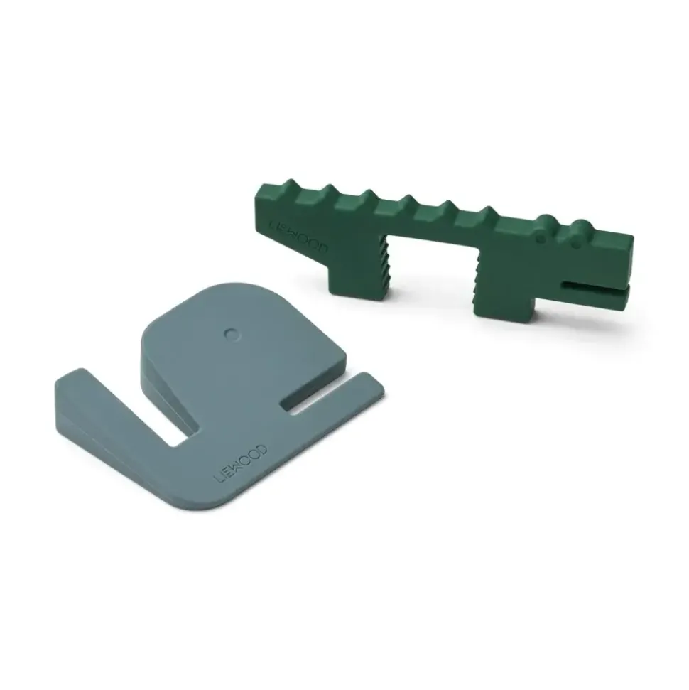 Liewood | Bjarke Door Stopper 2-Pack | Whale blue / Garden green
