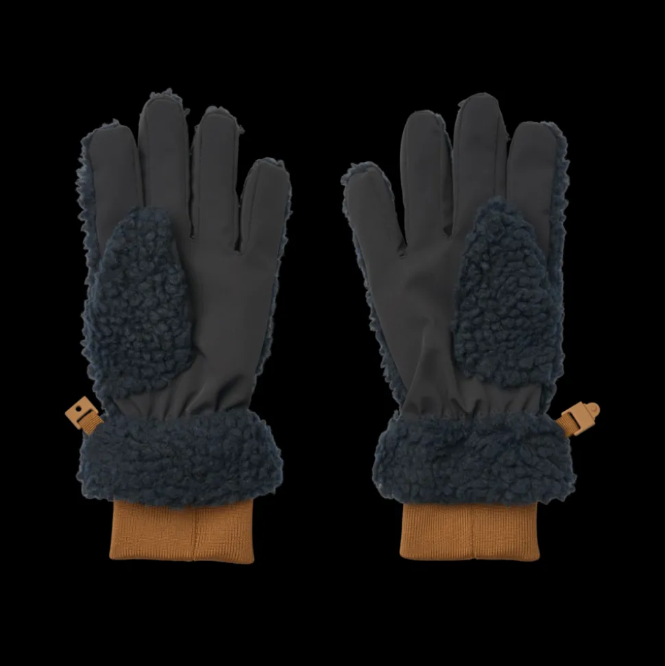 Liewood | Demi Pile Gloves | Classic navy / Golden caramel