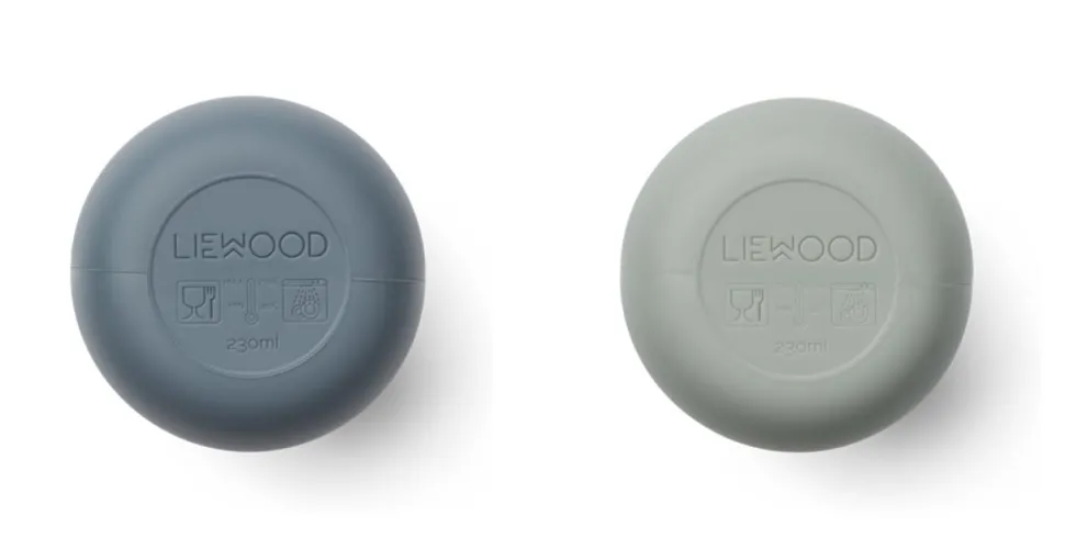 Liewood : Ellis sippy cup 2 pack - Whale blue dove blue mix