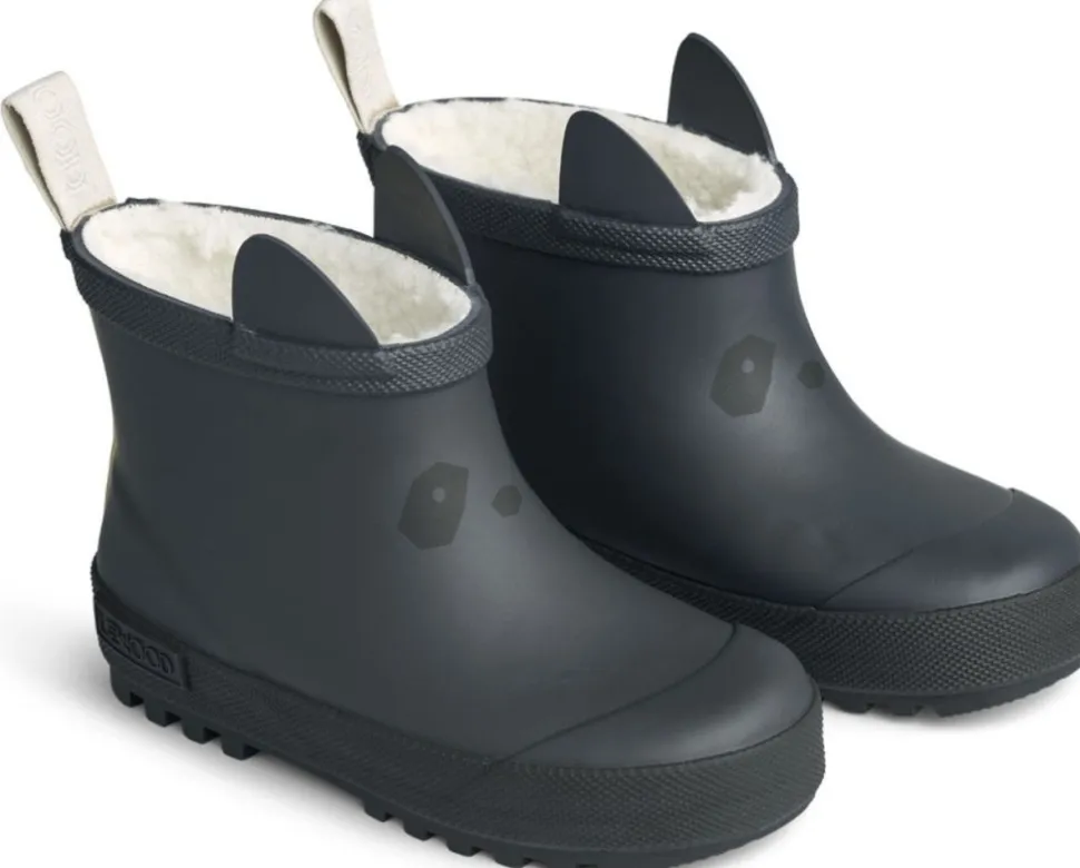 Liewood : Jesse thermo rainboot rubber Midnight navy / Black Size 27