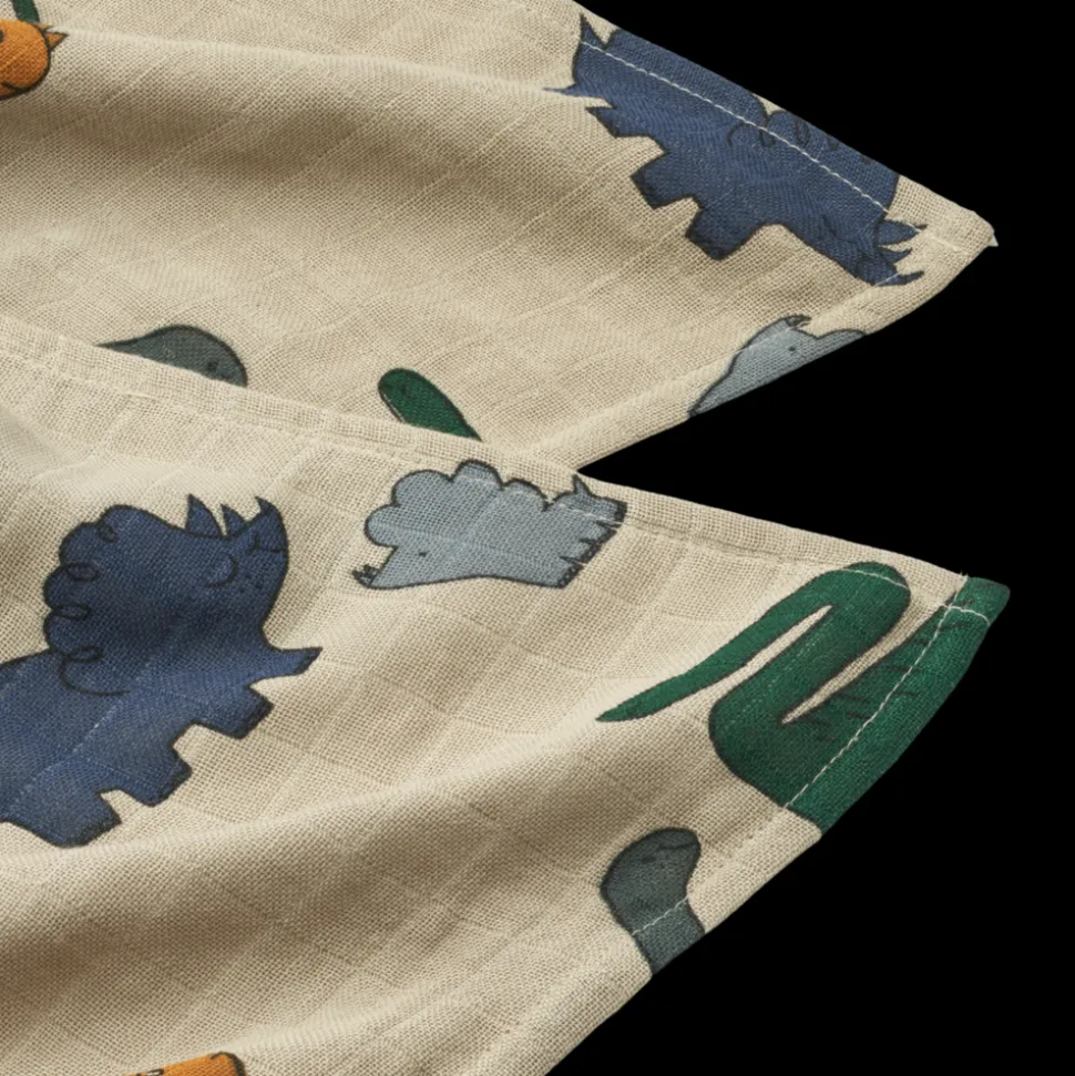Liewood | Lewis Muslin Cloth 2-Pack | Dinosaurs / Mist