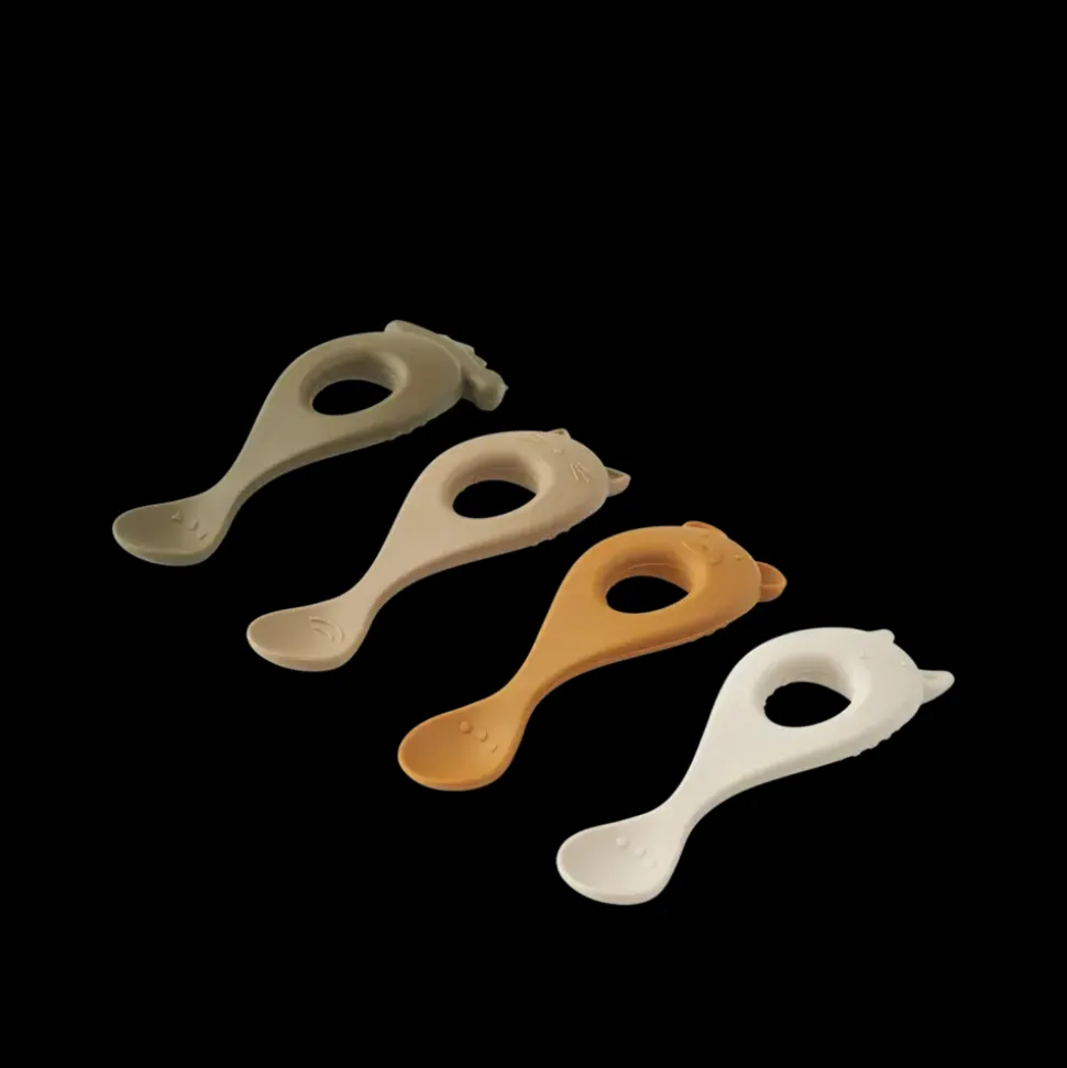 Liewood | Liva Silicone Spoon 4-Pack | Sandy multi mix