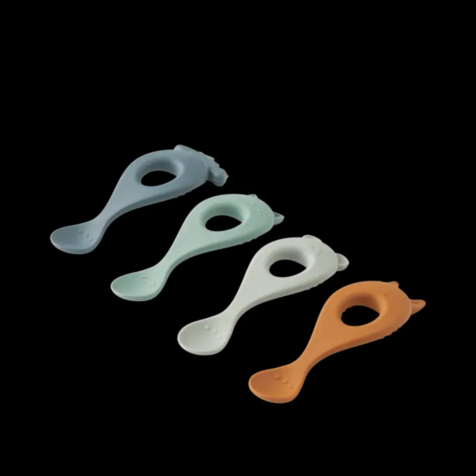 Liewood | Liva Silicone Spoon 4-Pack | Whale blue multi mix