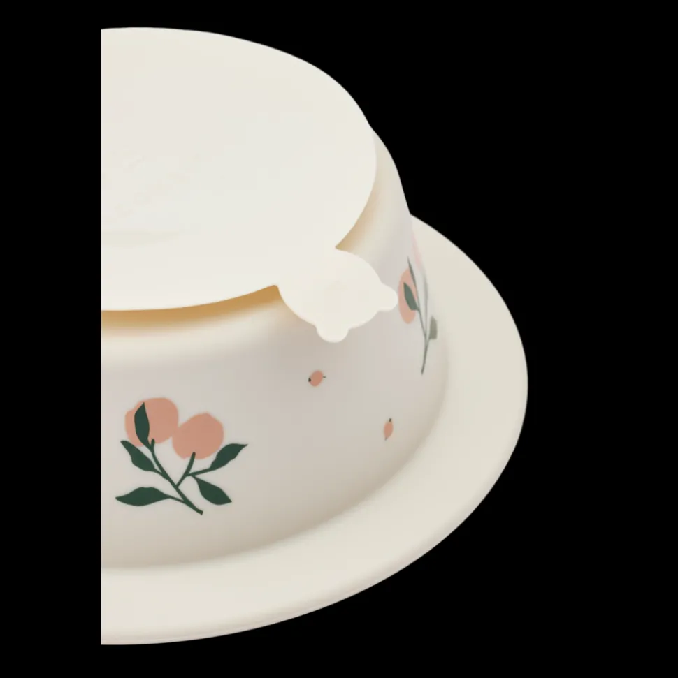 Liewood | Peony Printed Suction Bowl 2-Pack | Peach / Sea shell