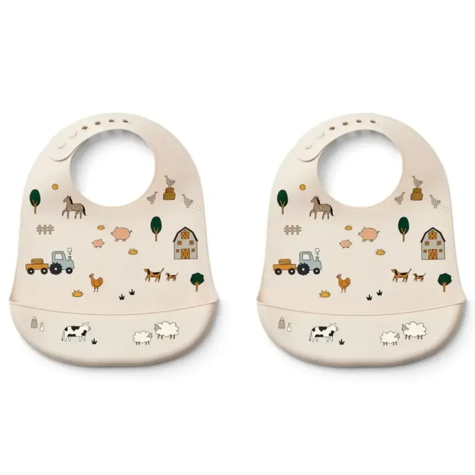 Liewood | Tilda Printed Bib 2-Pack | Farm / Sandy