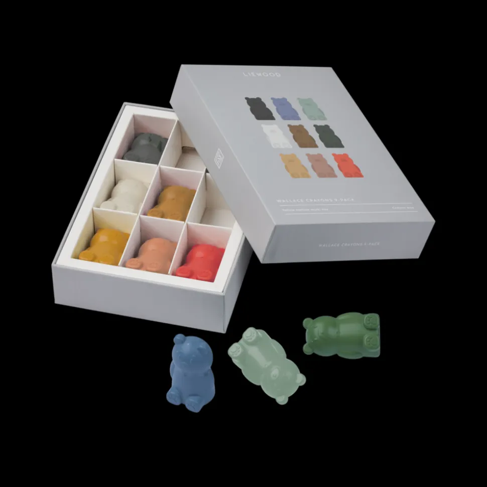 Liewood | Wallace Crayons 9-Pack | Yellow mellow multi mix