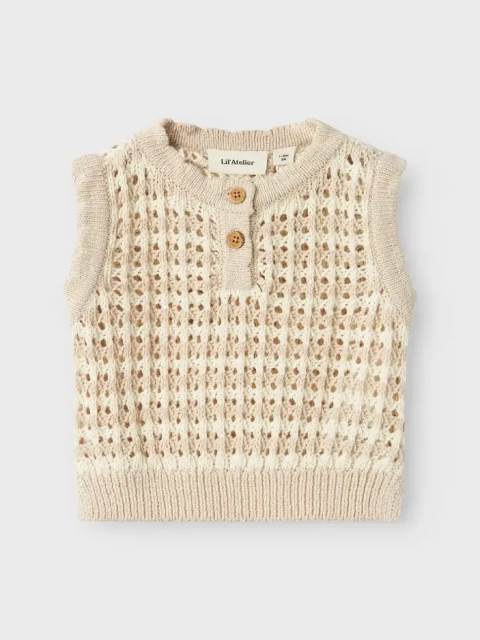 Lil'Atelier | NBFBOA KNIT VEST LIL | Turtledove GRAY MORN